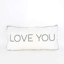 Load image into Gallery viewer, Reversible Linen Love You Pillow
