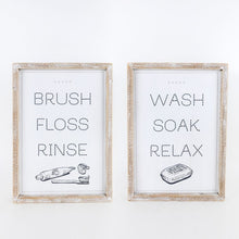 Load image into Gallery viewer, Double Sided Bathroom Sign

