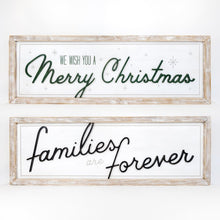 Load image into Gallery viewer, Double Sided Christmas &amp; Family Sign
