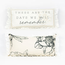 Load image into Gallery viewer, Linen Reversible Days We Will Remember Pillow
