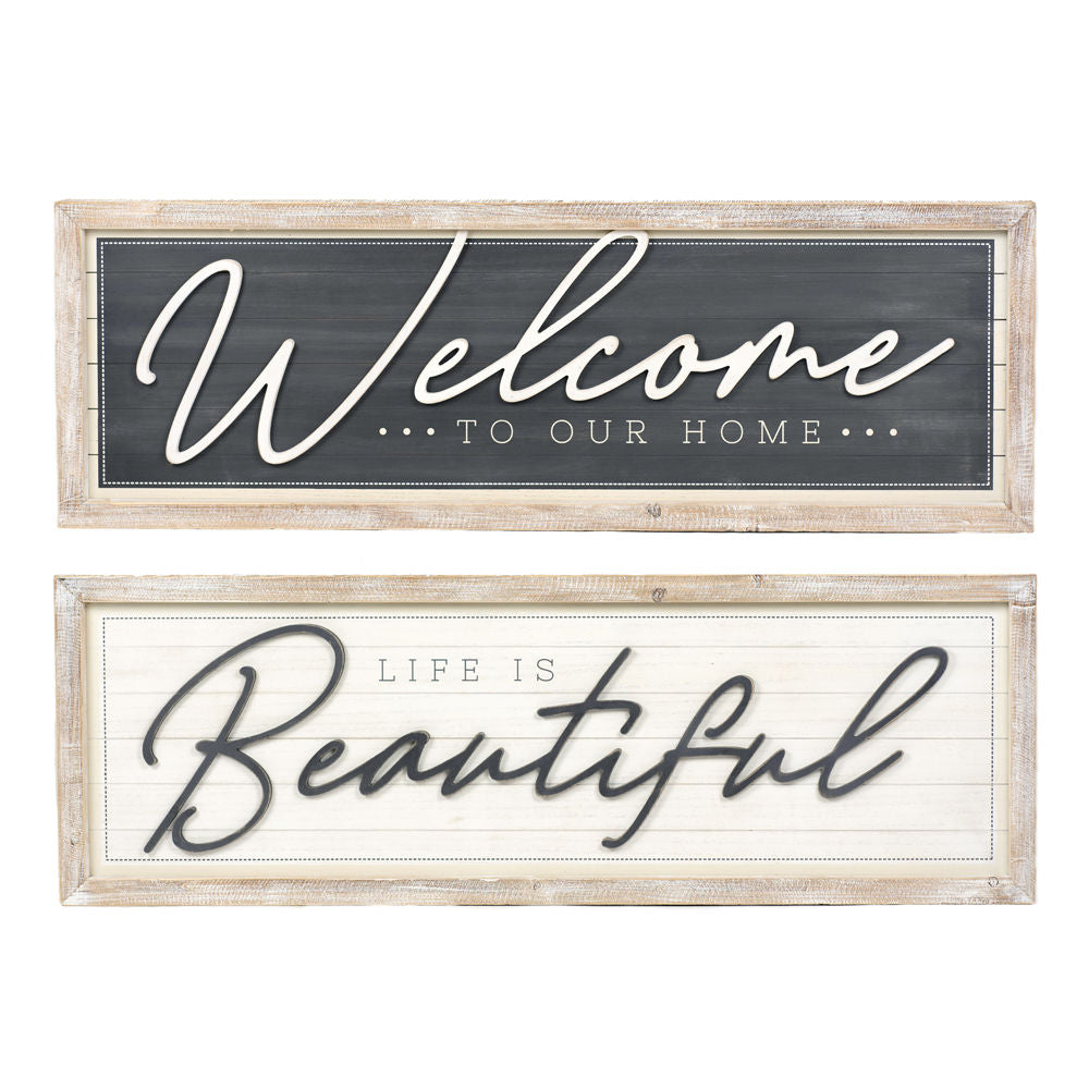 Double Sided Welcome & Life Sign