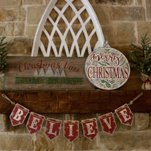 Load image into Gallery viewer, Tin Merry Christmas Sign
