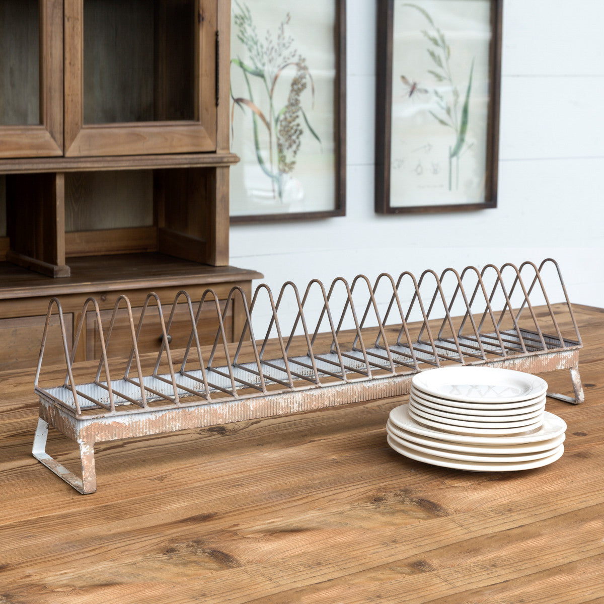 Chicken Feeder Plate Rack