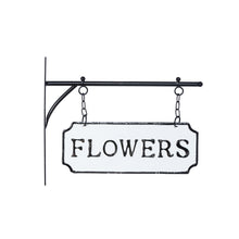 Load image into Gallery viewer, Flowers Tin Hanger Sign
