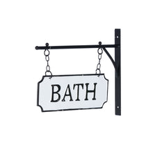 Load image into Gallery viewer, Bath Tin Hanger Sign
