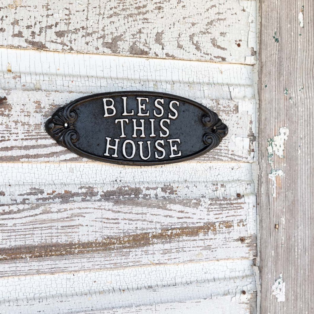Bless This House Cast Iron Plaque