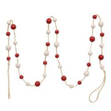 Load image into Gallery viewer, Red &amp; White Bead Garland

