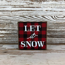 Load image into Gallery viewer, Let It Snow Wooden Box Sign
