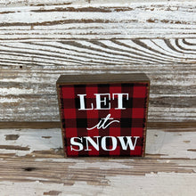 Load image into Gallery viewer, Let It Snow Wooden Box Sign
