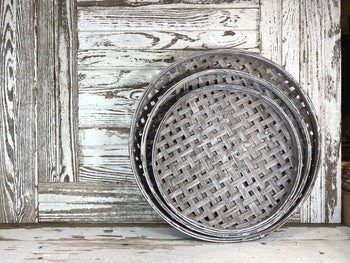 galvanized tobacco basket large Measures 28.25 Metal Tobacco Basket - Etsy