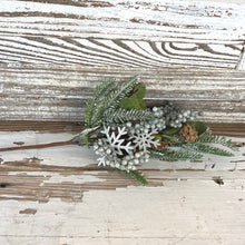 Load image into Gallery viewer, Snowflake Greenery Pick
