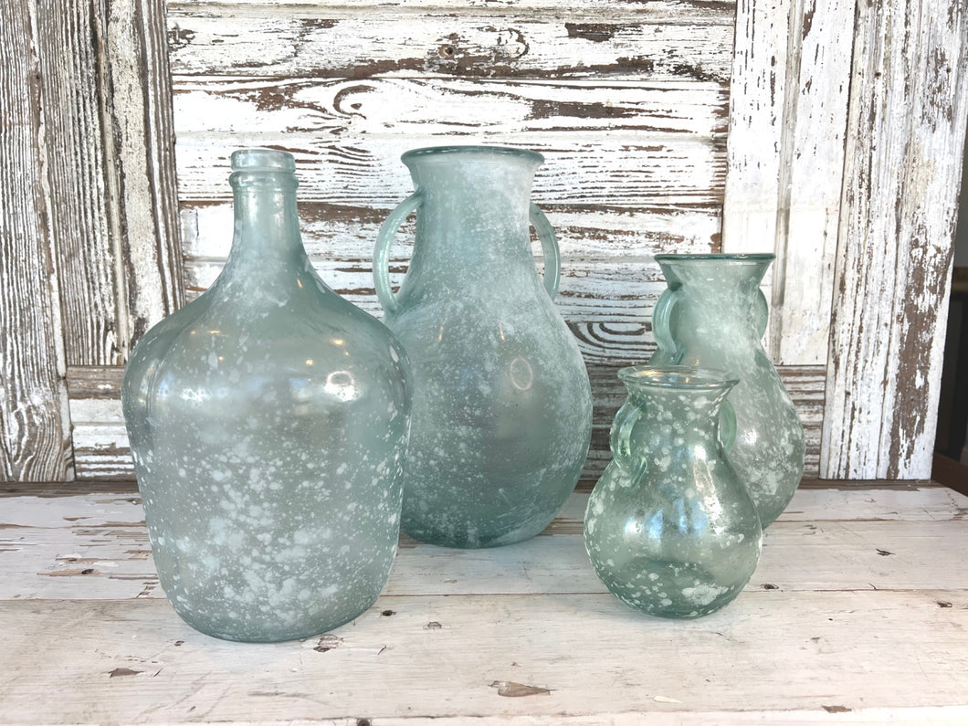 Frosted Seafoam Vase Collection