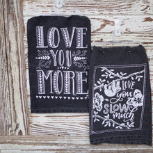 Load image into Gallery viewer, Rustic Black And White Love Towel Set
