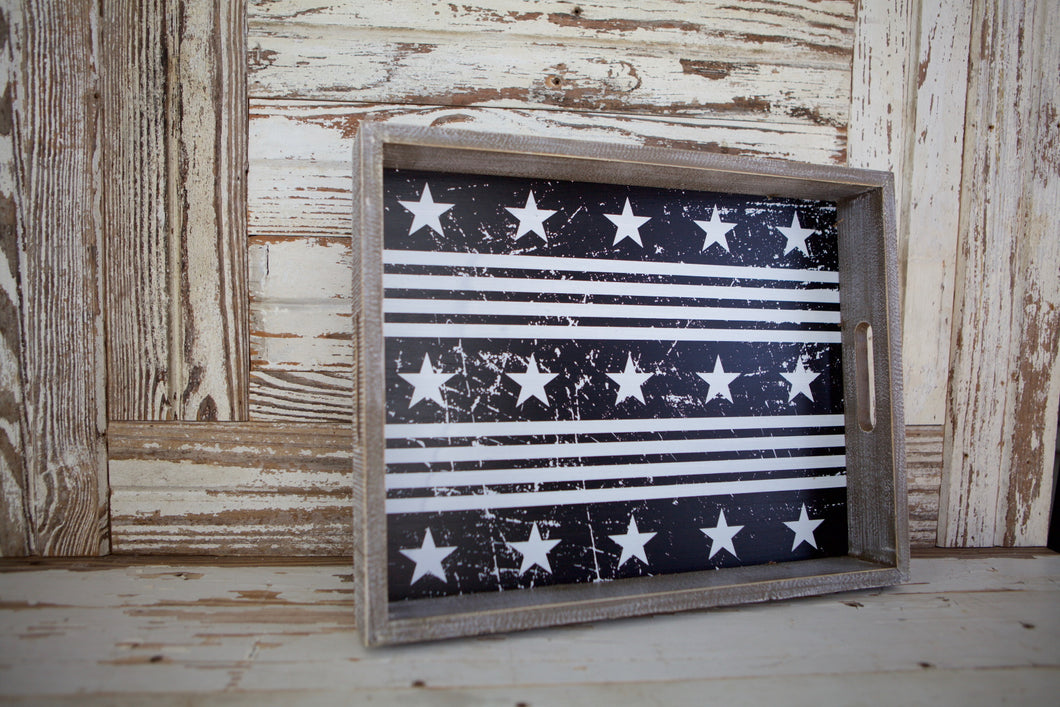 Stars And Stripes Wood Tray