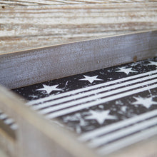 Load image into Gallery viewer, Stars And Stripes Wood Tray
