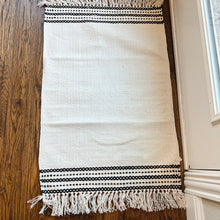 Load image into Gallery viewer, Black &amp; Natural Stripe Rug
