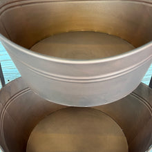 Load image into Gallery viewer, Two-Tier Large Metal Copper Finish Bins
