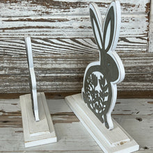 Load image into Gallery viewer, White Wooden Bunny Set
