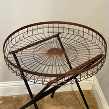 Load image into Gallery viewer, Copper Finish Open Basket Side Table
