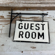 Load image into Gallery viewer, Guest Room Tin Hanger Sign

