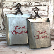 Load image into Gallery viewer, Merry Christmas Metal Wall Pocket Set
