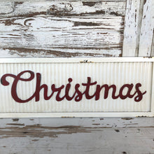 Load image into Gallery viewer, Corrugated Metal Merry Christmas Sign
