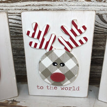 Load image into Gallery viewer, Wooden Joy To The World Block Sign
