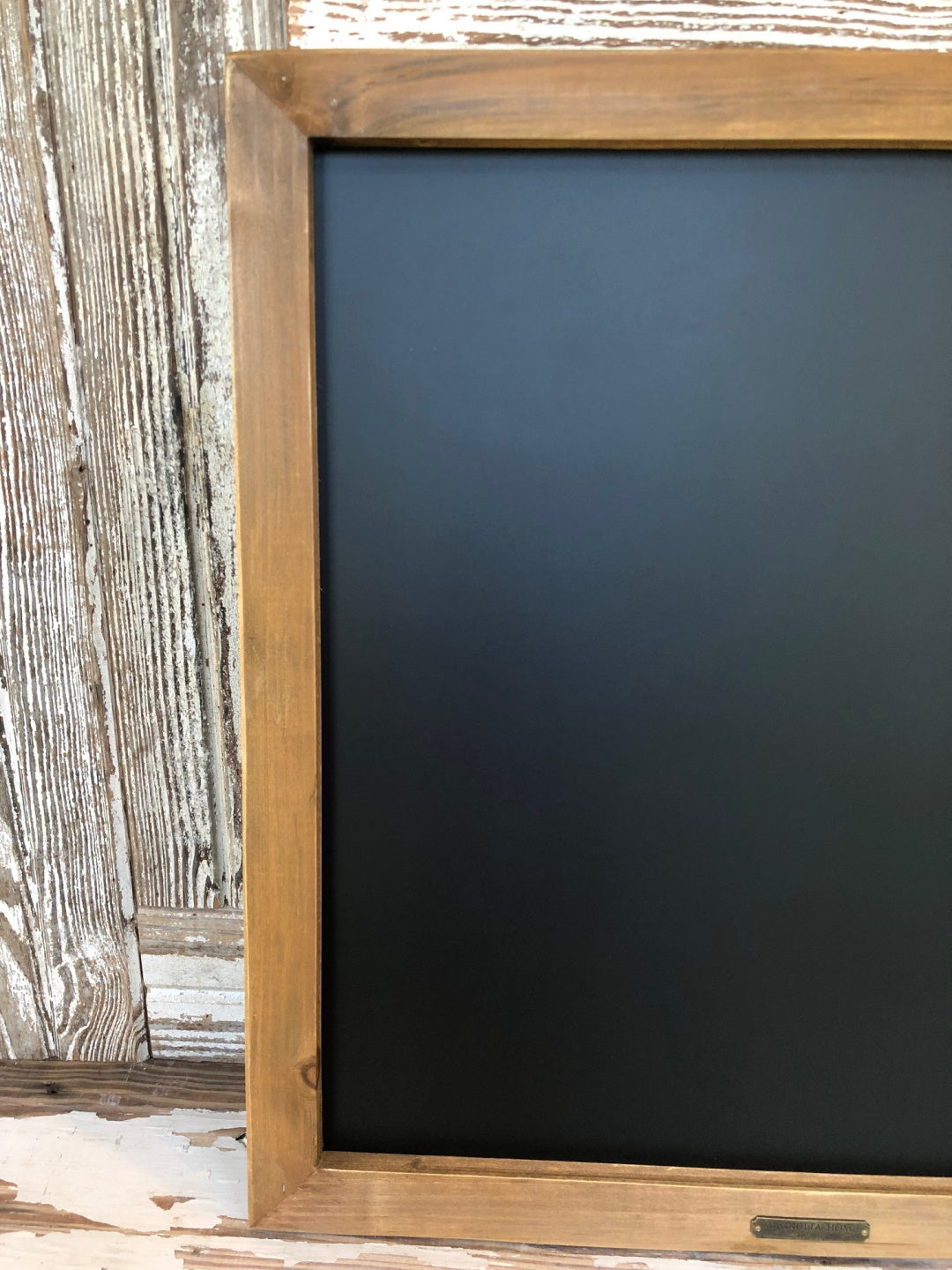 Classic Schoolhouse Black Chalkboard - Blue/Grey Barnwood Frame