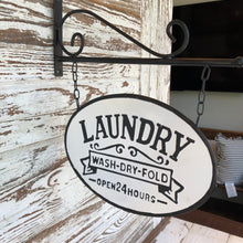 Load image into Gallery viewer, Laundry Tin Hanger Sign
