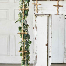 Load image into Gallery viewer, Natural Wood Cross Garland
