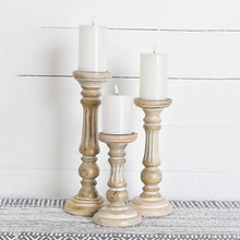 Load image into Gallery viewer, Stripe Carved Candle Holders
