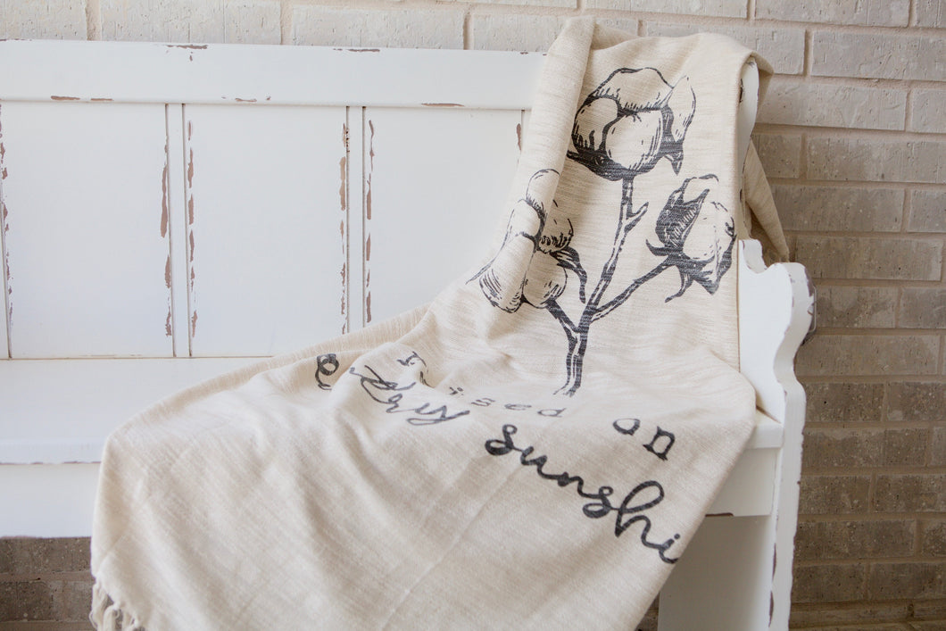 Raised on Country Sunshine Woven Throw
