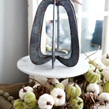 Load image into Gallery viewer, Galvanized Metal Pumpkin Candle Holder
