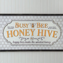 Load image into Gallery viewer, Busy Bee Honey Hive Wall Sign
