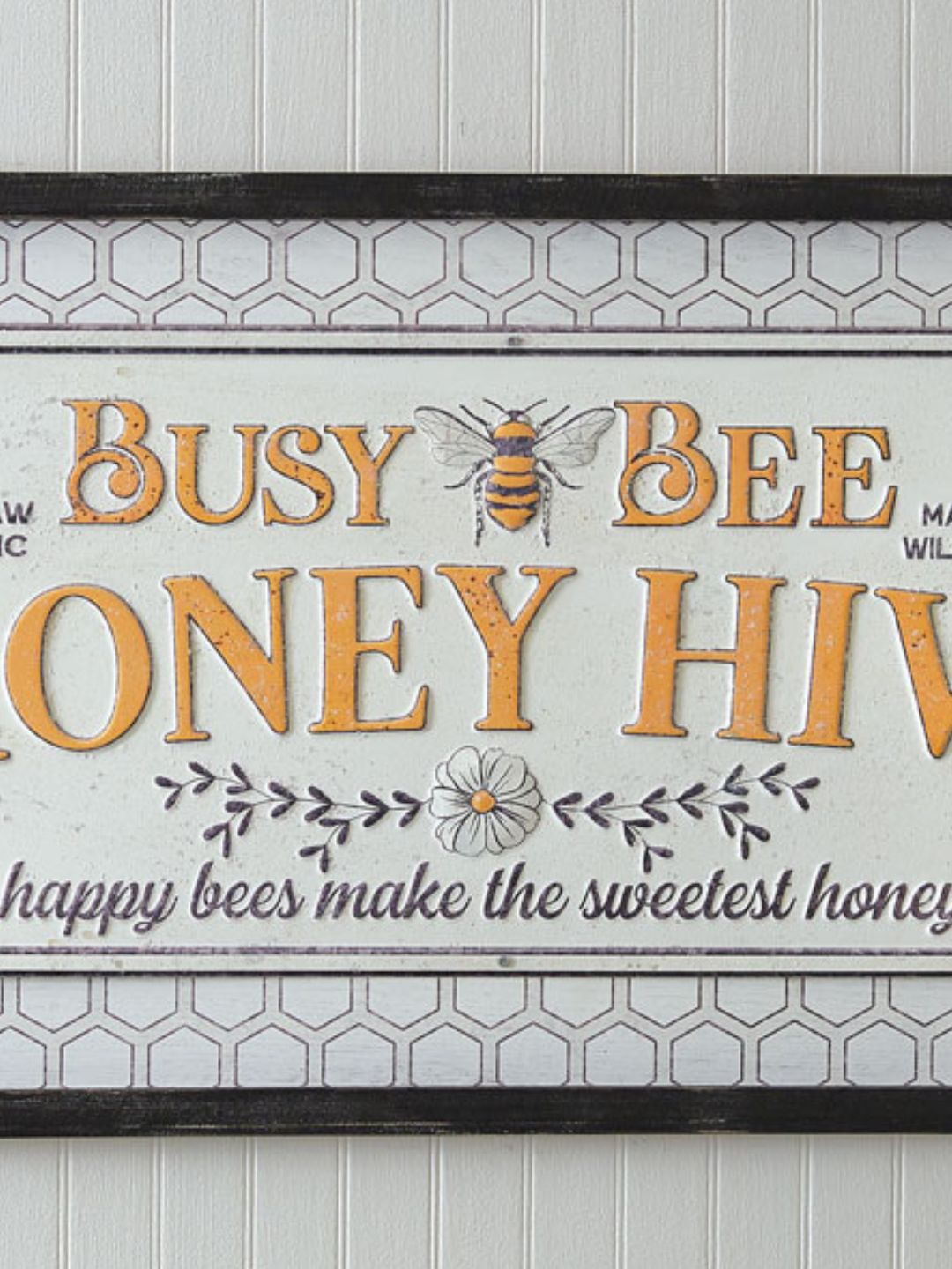 Bees & Honey Combs Signs Set Wall Decor, Farmhouse Honey Bee Honey