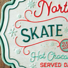 Load image into Gallery viewer, North Pole Skate Rentals Metal Wall Sign
