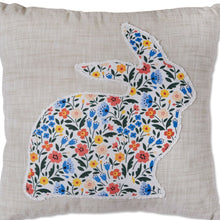 Load image into Gallery viewer, Floral Bunny Throw Pillow
