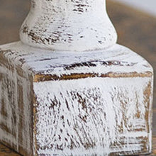 Load image into Gallery viewer, Square Base Wood Pillar Candle Holder
