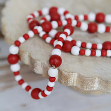 Load image into Gallery viewer, Red &amp; White Bead Garland
