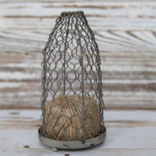 Load image into Gallery viewer, Chicken Wire Cloche With Jute
