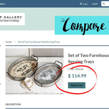 Load image into Gallery viewer, Farmhouse Oval Serving Trays
