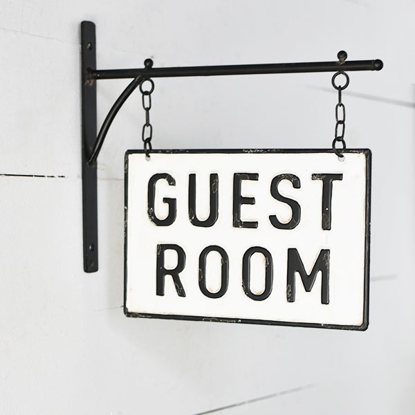 Guest Room Tin Hanger Sign