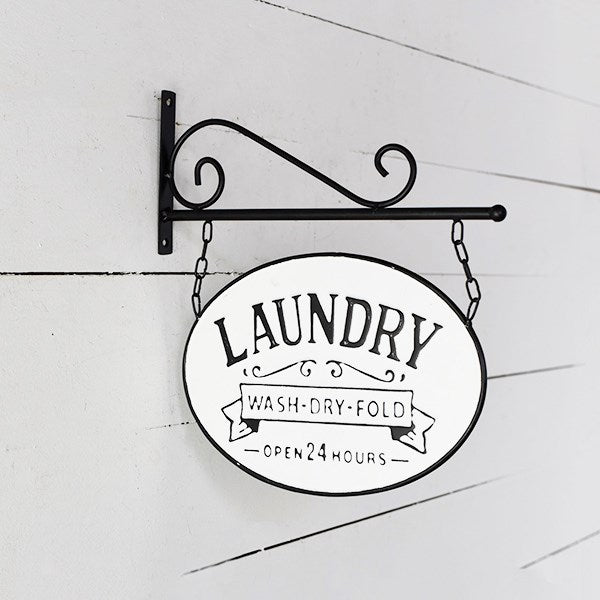 Laundry Tin Hanger Sign