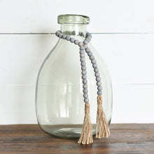 Load image into Gallery viewer, Grey Beaded Garland With Tassels
