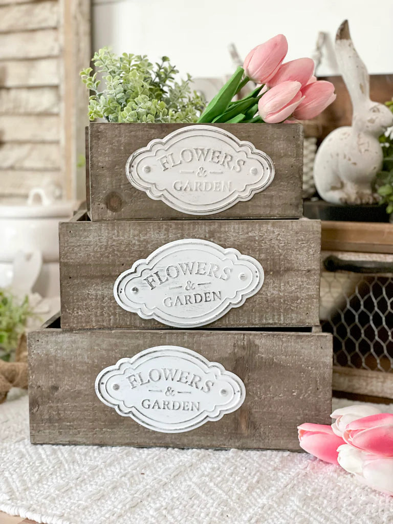 Flowers & Garden Wooden Boxes