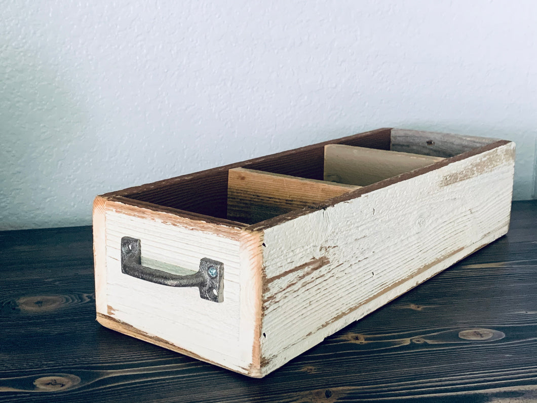 3 Compartment Wooden Crate