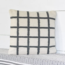 Load image into Gallery viewer, 20&quot; Chalk &amp; Carbon Stripe Pillow
