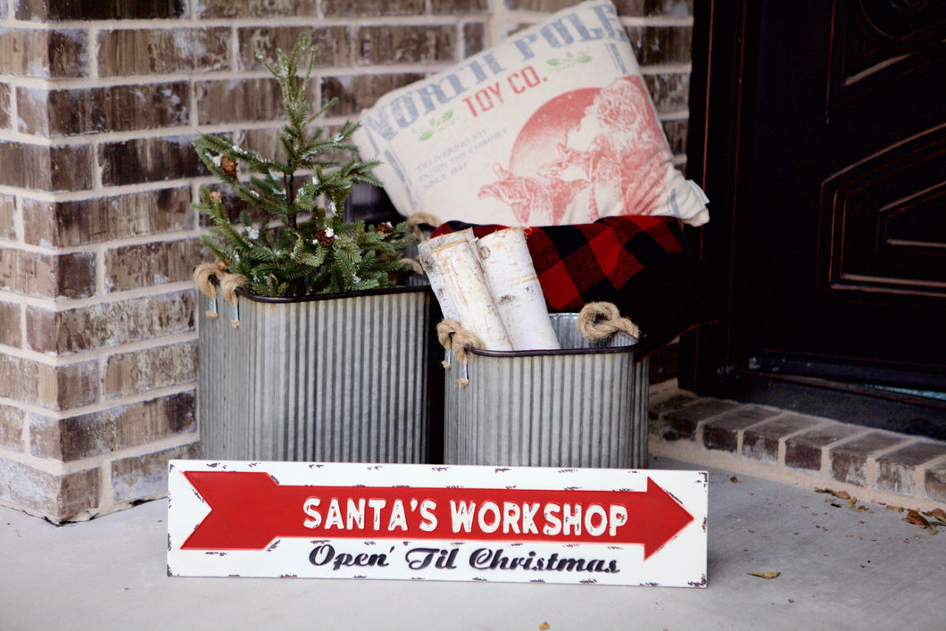 Santa's Workshop Arrow Sign