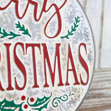 Load image into Gallery viewer, Tin Merry Christmas Sign
