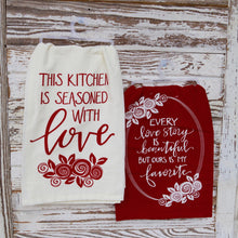 Load image into Gallery viewer, Red Love Themed Kitchen Towel Sets
